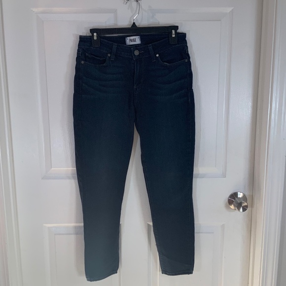 Paige Verdugo Ankle Straight Snapdragon Mid Rise Stretch Boho Jeans Size 29 - Picture 1 of 8